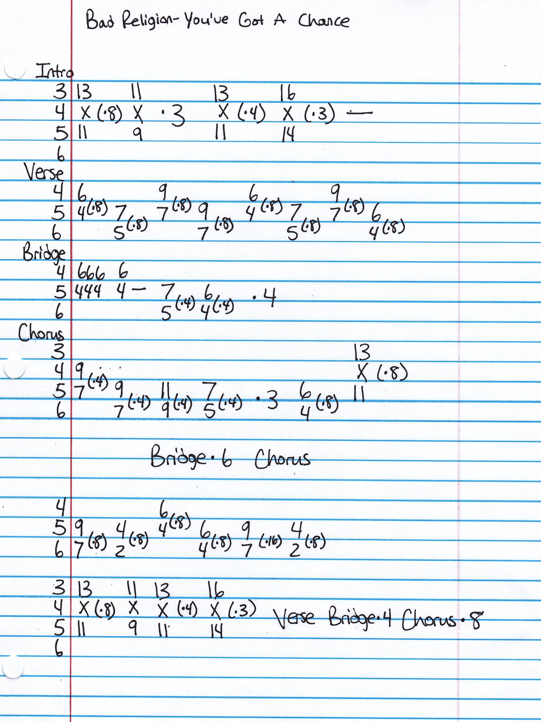 you and i by chance tabs